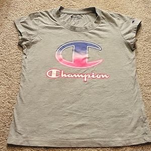 CHAMPION - Girls Medium - Athleticwear - Pink Short Sleeve Authentic Sports